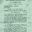 Mathematics Paper 2 Advanced 1962