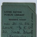 Long Eaton Library Ticket