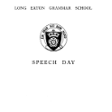 1959 Speech Day Programme