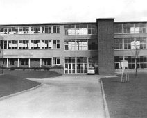 1962 Front of Margaret Glen-Bott Secondary School Says Jim France who took this photo: 'You can see that there is only one staff car out front and the Stevenson Weather Station, sits proudly out front as well.'...
