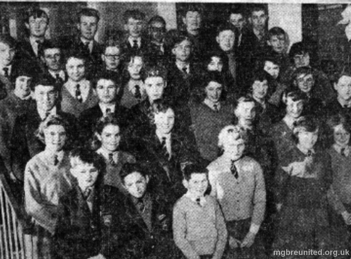 1962 Prize Giving Presentation Poor quality photo from newsprint. However, I'm on the front row second from the right. I think I got a prize for getting a painting exhibited in the National Childrens Art Exhibition. BACK ROW: far right Gordon Clifford? 5th ROW: 4th ROW: Mary Davison 3rd ROW:Tracy Gardner, Vlad Akinin, 2nd ROW FRONT ROW: dk boy, John simpson, Glenn ?, dk girls,