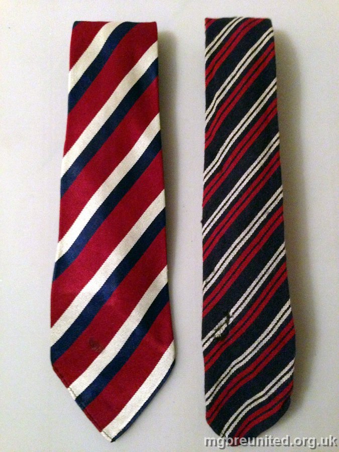 MGB School Ties Left is a school tie as used by the plebeians and right is the Prefect's tie.