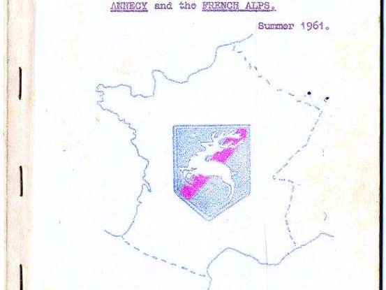 Trip to Annecy Summer 1961 The Margaret Glen-Bott Secondary Modern School - Souvenir Programme and Diary of the trip to Annecy in France on the 22...